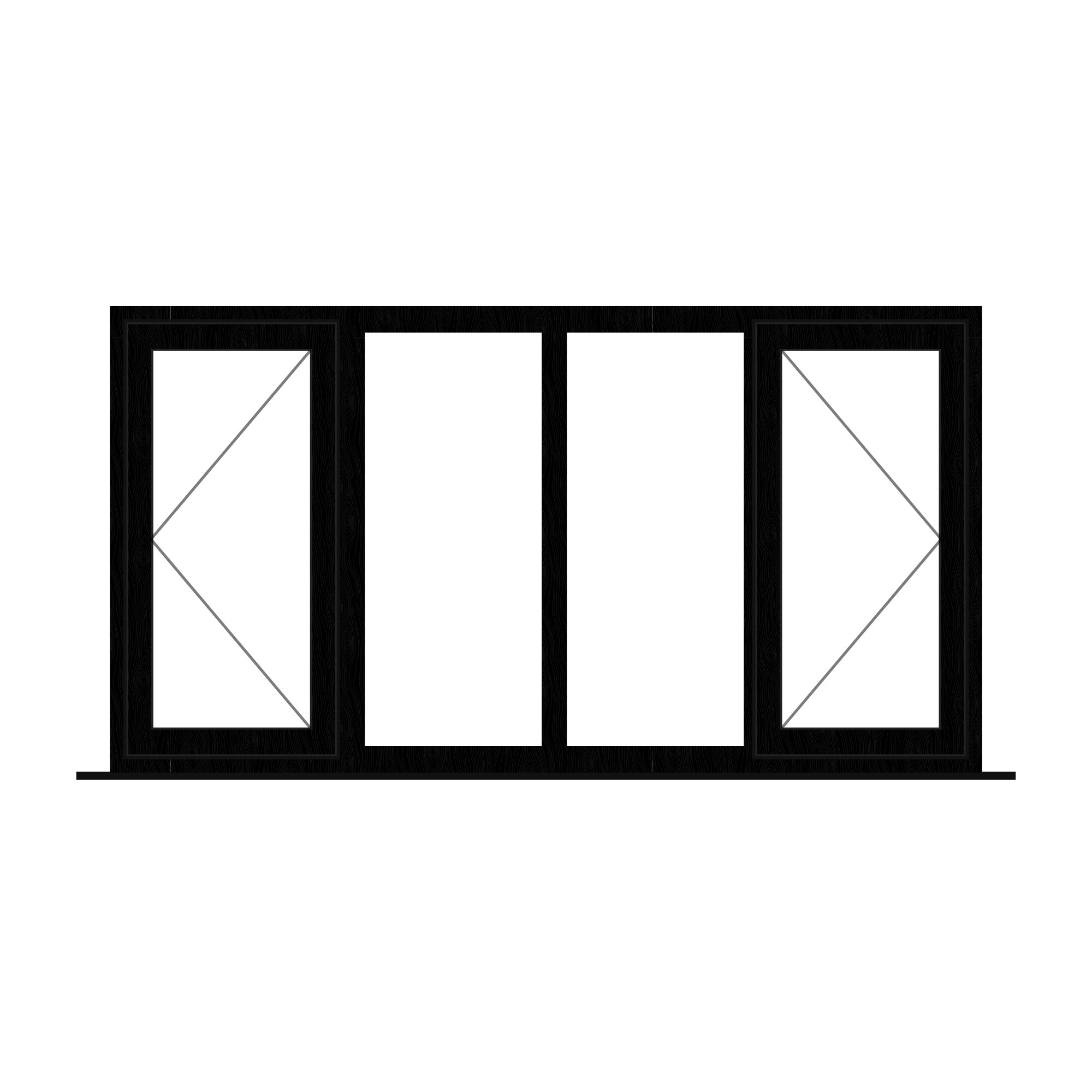 Four Panel Aluminium Window